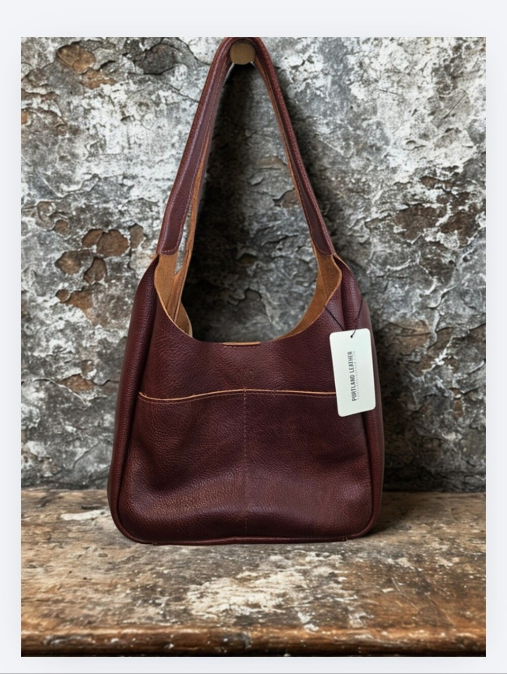 🔥 Portland Leather Nutmeg Large Madison Shoulder Bag